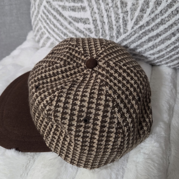 Vtg YounganTweed‎ Houndstooth Wool Baseball Cap - Picture 3 of 12